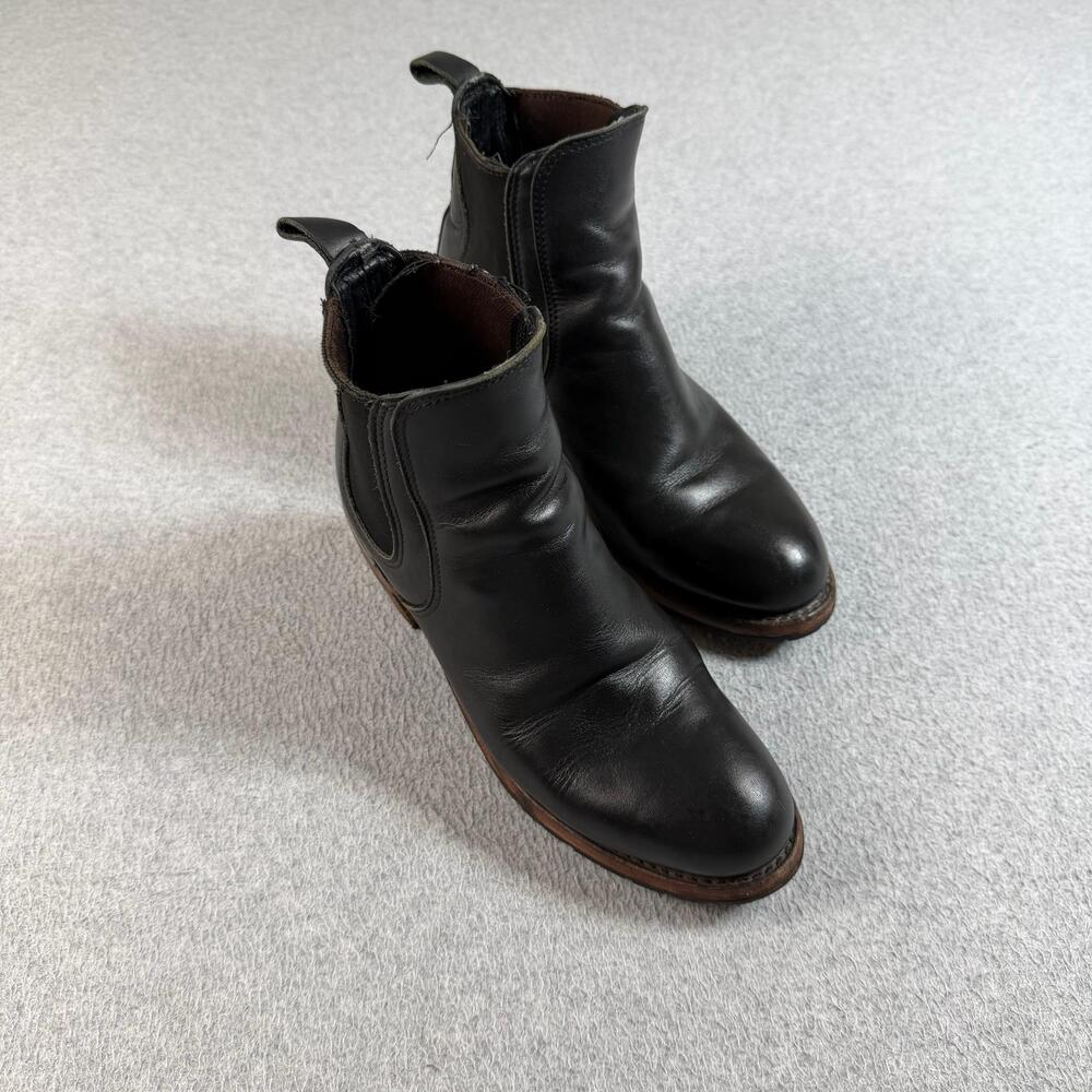 Red Wing Chelsea Boots Womens Size 9.5 Black Leather Ankle Boho Booties Made USA